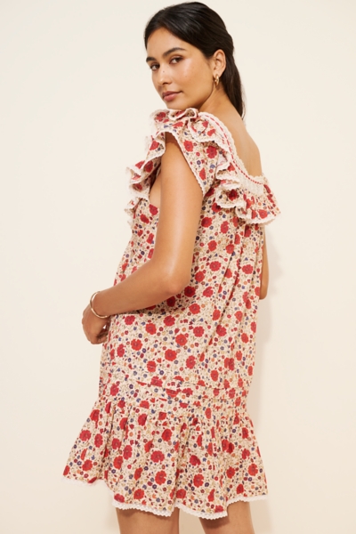 off shoulder mini dress pink Tia Dorraine Love In Bloom Off-shoulder Mini Dress