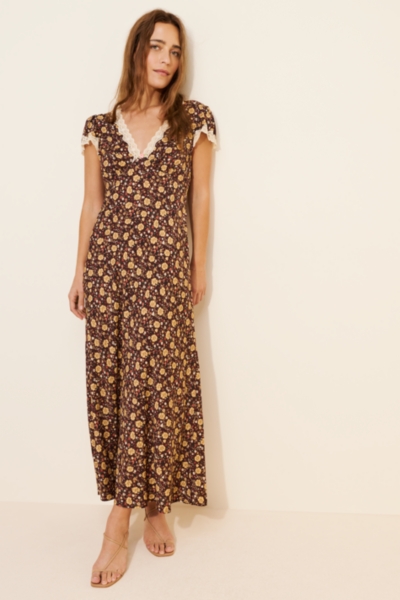 Clarice Lace Trim Maxi Dress | Nuuly