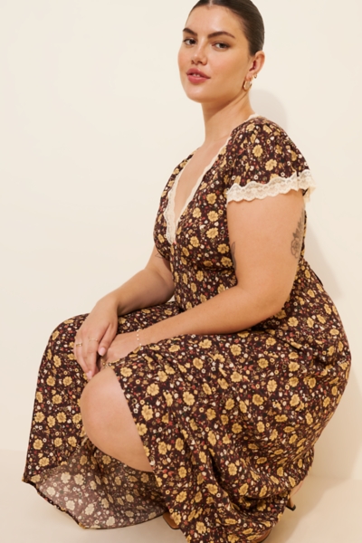 Clarice Lace Trim Maxi Dress | Nuuly