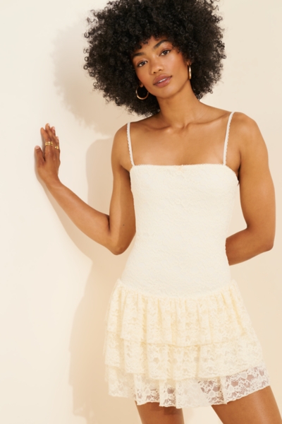 ivory slip dress SATIN SLIP DRESS main image 0