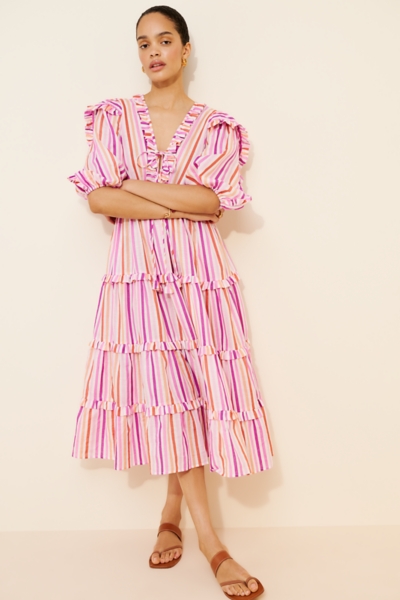 light pink dress cocktail Pale Pink Peplum Dress – Bella Rose main image 1