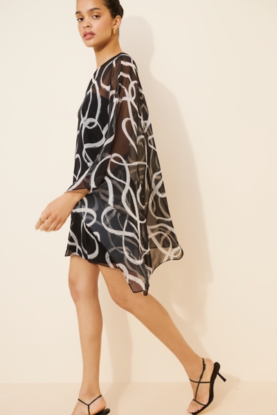 Elodie Chiffon Caftan Mini Dress | Nuuly
