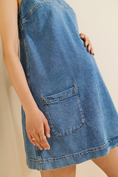 Maternity The Kiley Denim Mini Dress | Nuuly
