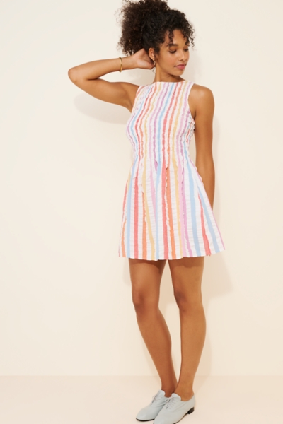 saylor eleanor smocked mini dress Saylor Elenor Smocked Mini Dress