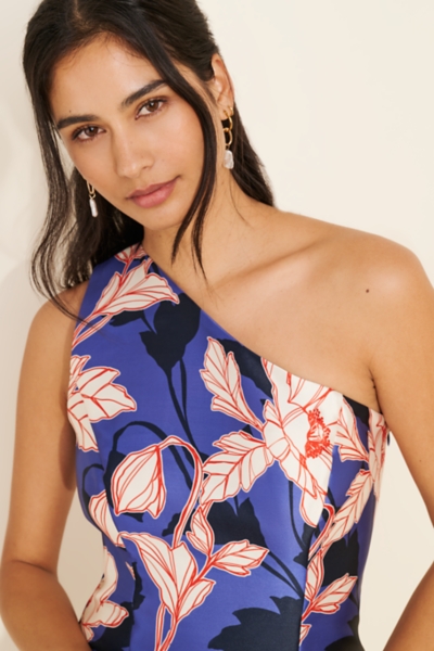 One-Shoulder Drop Waist Mini Dress | Nuuly