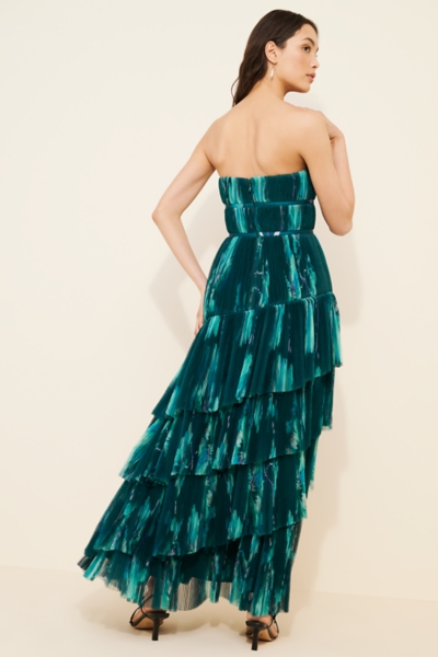 green ruffle strapless dress Sherri Hill Strapless Ruffle HoCo Dress 57313 Lilac / 2 main image 1