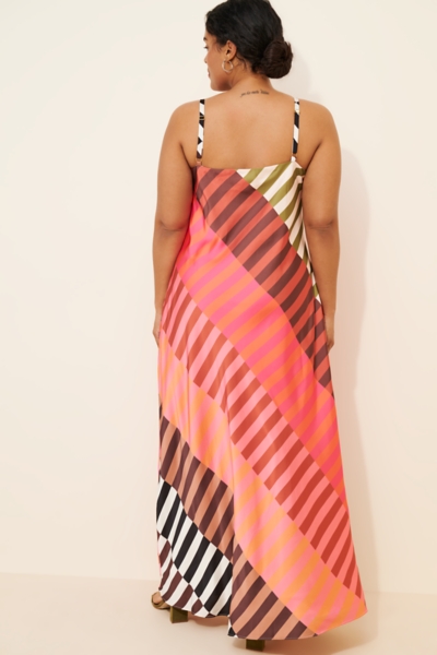 open lace back dress Endless Summer Pink Cut Out Striped Midi Dress  Ivy & Olive Boutique