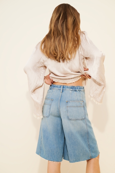 Elastic Back Jean Shorts | Nuuly