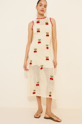 Flor Cherry Midi Dress