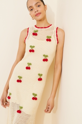 Flor Cherry Midi Dress