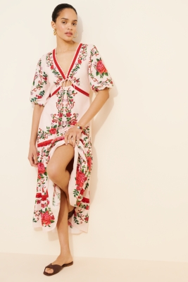 Pintuck Paradise Maxi Dress