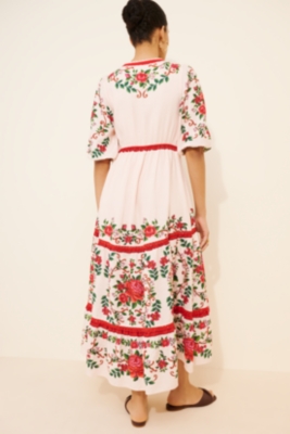Flower Tapestry Maxi Dress