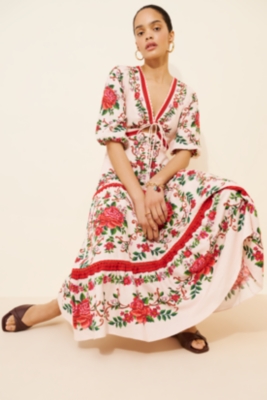 Flower Tapestry Maxi Dress