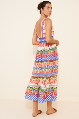 Picnic Peppers Midi Dress
