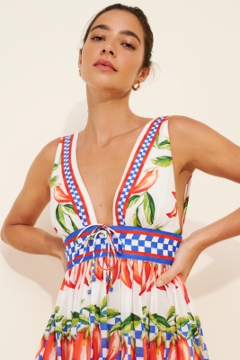 Picnic Peppers Midi Dress