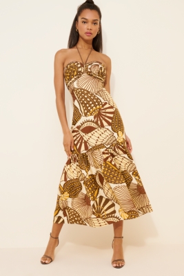 Shell Sleeveless Maxi Dress