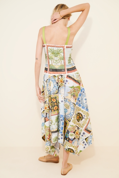 chinese dress ladies Farm Rio Women's Floral Insects V-Neckline Sleeveless Maxi Dress – Saint  Bernard main image 1