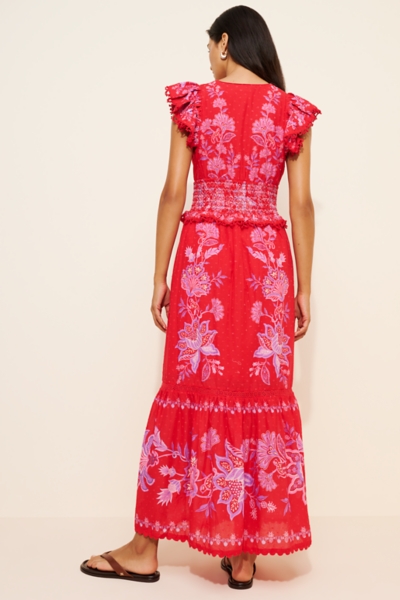 pink floral dress long sleeve White Pink Floral Long Sleeve Dress