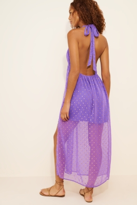 Beach Disco Plunging Maxi Dress