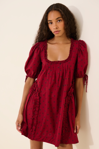 red dress with boots Amazon and White Cowboy for Valentine's Day LaDivine CH028 A Line Most Wanted Dresses neck:16-16.5