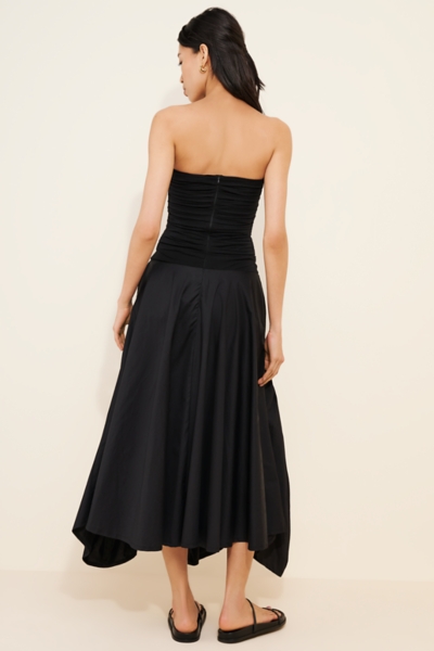 knee length dresses for ladies Date Night Drawstring Bust Midi Dress Champagne Selfie Leslie
