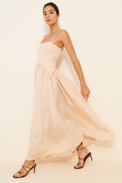 Asymmetric Drop Waist Maxi Dress