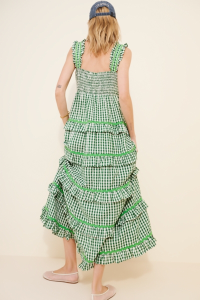 Gingham Tiered Maxi Dress | Nuuly