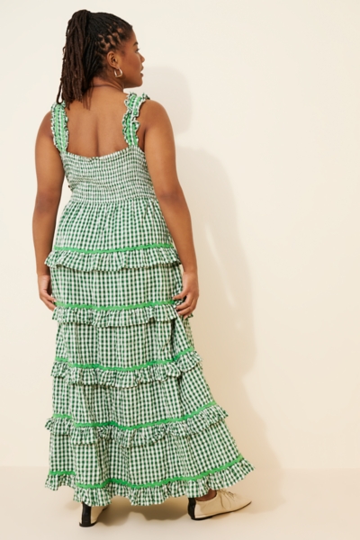 Gingham Tiered Maxi Dress | Nuuly