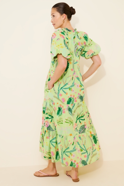 green poppy dress 1960S BOB MACKIE Pink, Yellow, & Green Sequin Dress main image 1