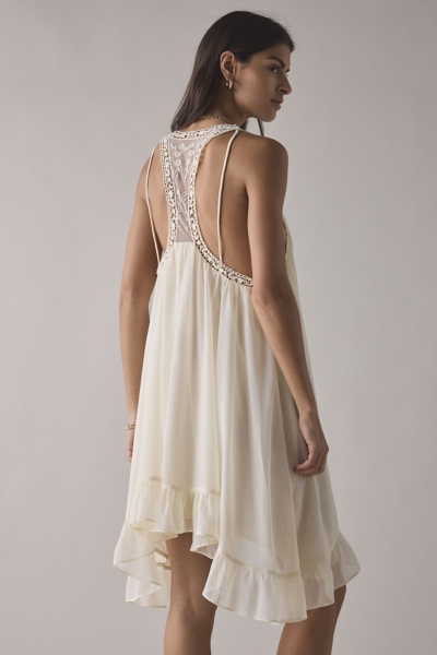 Maddix Lace Trim Ruffle Chiffon Mini Dress | Nuuly