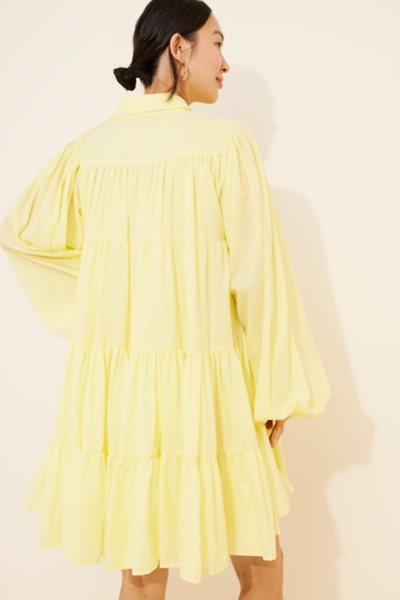 mini yellow maternity dress Momyknows Yellow Falbala 3D Flower Daily Photoshoot Maternity Mini Dress, Yellow / S