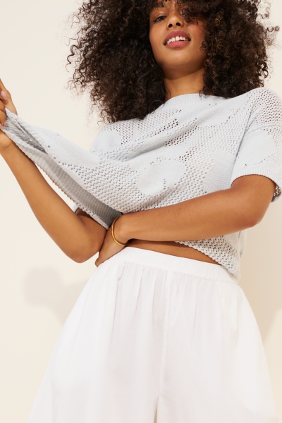Parker Floral Short Sleeve Knit Top | Nuuly