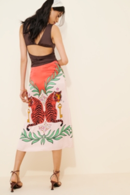 Lania Slip Midi Skirt