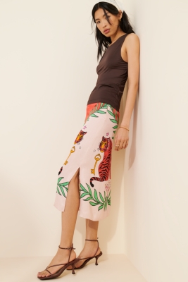 Lania Slip Midi Skirt