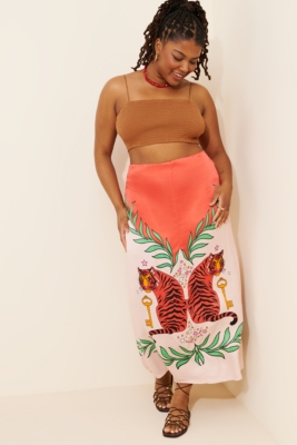 Lania Slip Midi Skirt