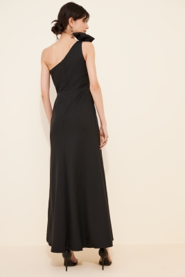Crepe One Shoulder Fitted Maxi Dress | Nuuly