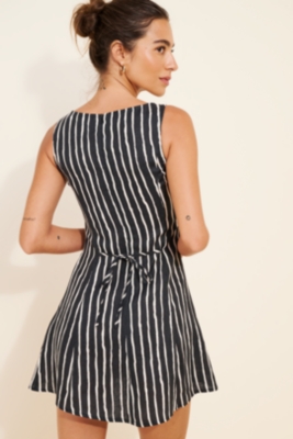 【関税&送料込】Chloe Black Linen Blend Mini Dress Chloé Linen Blend Mini Dress in Black | Lyst