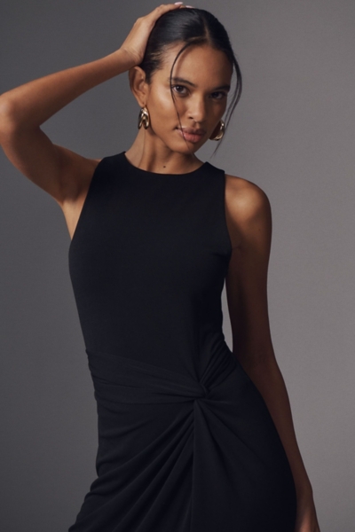 high neck side slit dress Suki Mock-Neck Side-Slit Dress main image 0