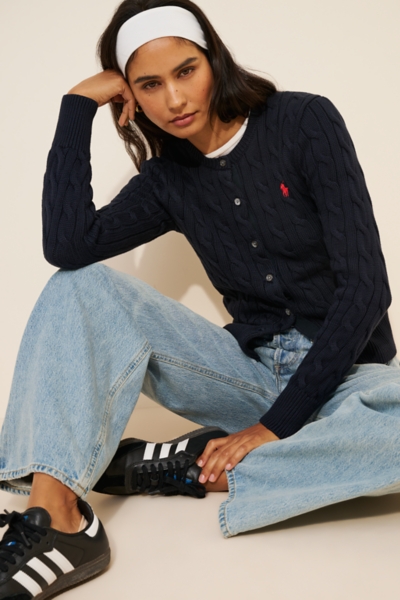 Cotton Cable Knit Cardigan Sweater | Nuuly