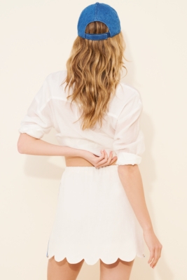 Nature Of Art Linen Mini Skirt