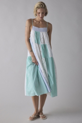 もってぃー　tado VERG DRESS Dakota Side-Tie Patchwork Cotton Midi Dress | Nuuly
