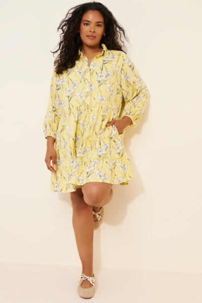 rhinestone embellished mini dress Zeta Sheer Embellished Long Sleeve A-Line Mini Dress in Almond