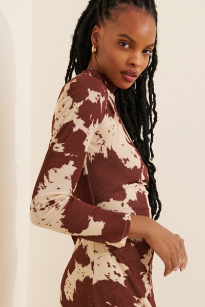 Margaret Cow Print Midi Dress | Nuuly