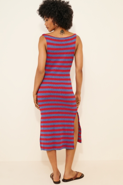open lace back dress Malini Striped Midi Dress – Twisted Sisters! main image 1