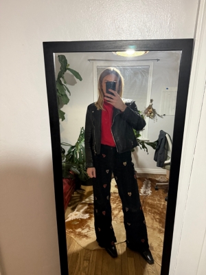 Embroidered Heart Corduroy Pants | Nuuly