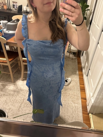 princess polly baby blue dress A Line V Neck Backless Green Velvet Long Prom Dresses, Backless Green main image 1