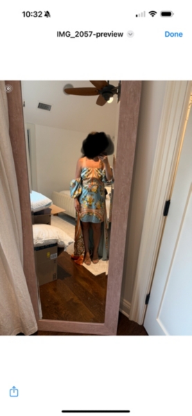 vineet bahl off-the-shoulder printed cape dress Vineet Bahl Dress by Vineet Bahl