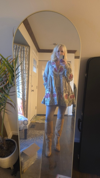lia mini dress in light blue LIA DRESS