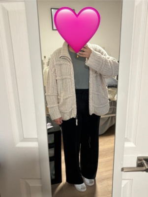 Collared Zip-Front Cardigan Sweater