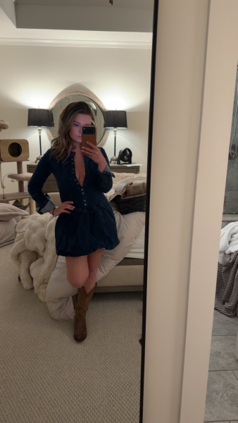 kent denim mini dress Reformation Kent Mini Denim Dress Rockaway